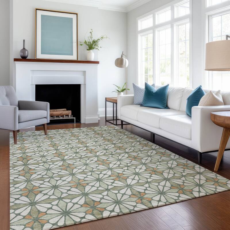 Machine Washable Indoor/ Outdoor Mosaic Pablo Chantille Rug