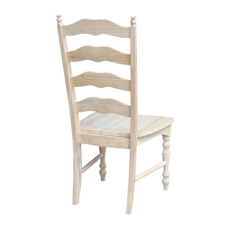 International Concepts Solid Wood Maine Ladderback Chairs, Set of 2
