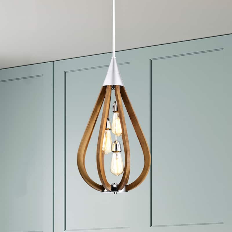 Flann 14 Inch Farmhouse Water Drop Pendant Chandelier 1-Light