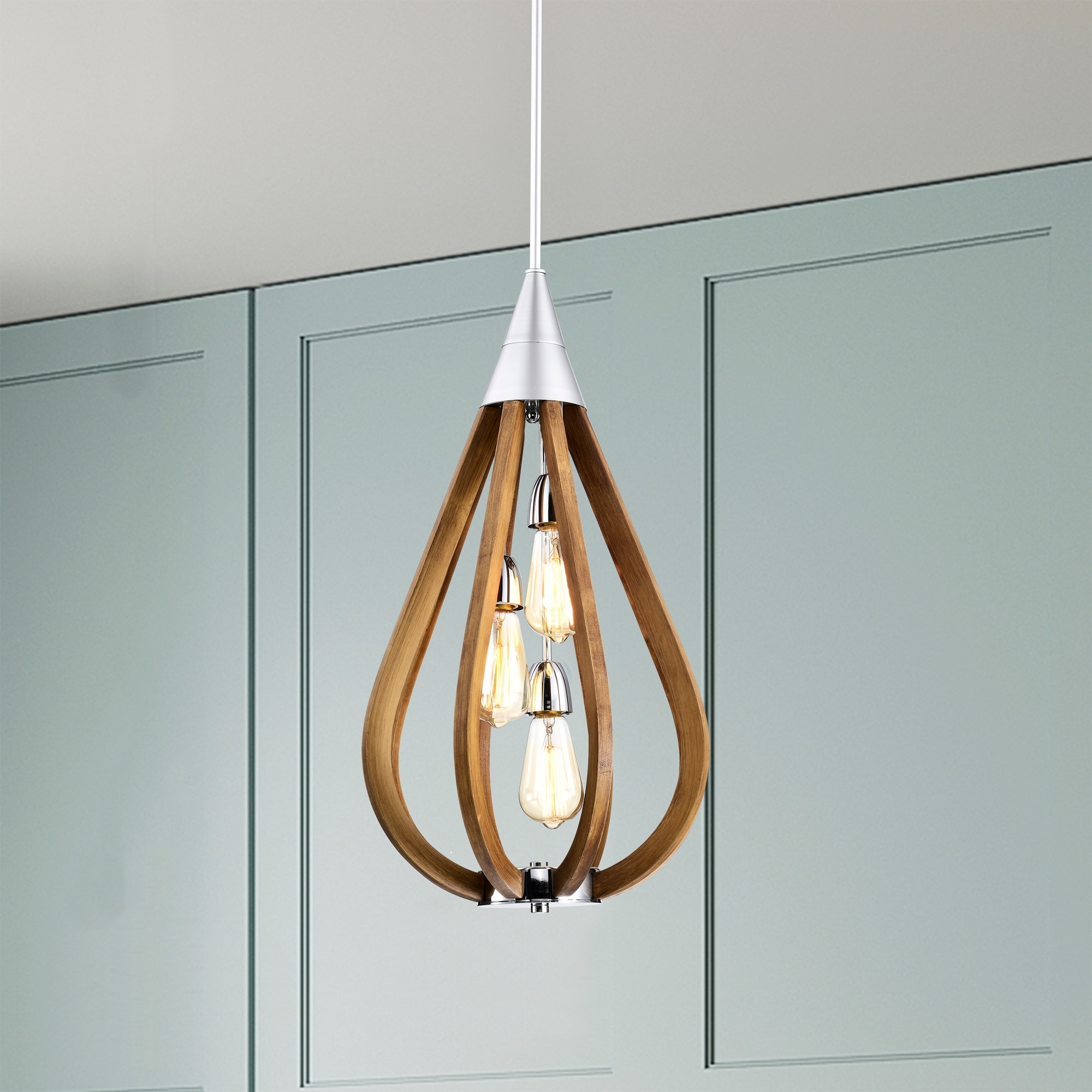Warehouse of Tiffany Flann 14 Inch Farmhouse Water Drop Pendant Chandelier 1-Light