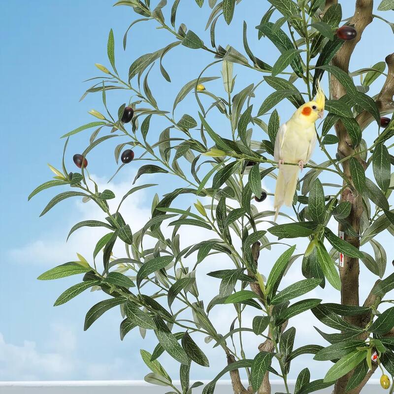 2 Pcs Faux Artificial Olive Tree for Home Office Living Room Decor