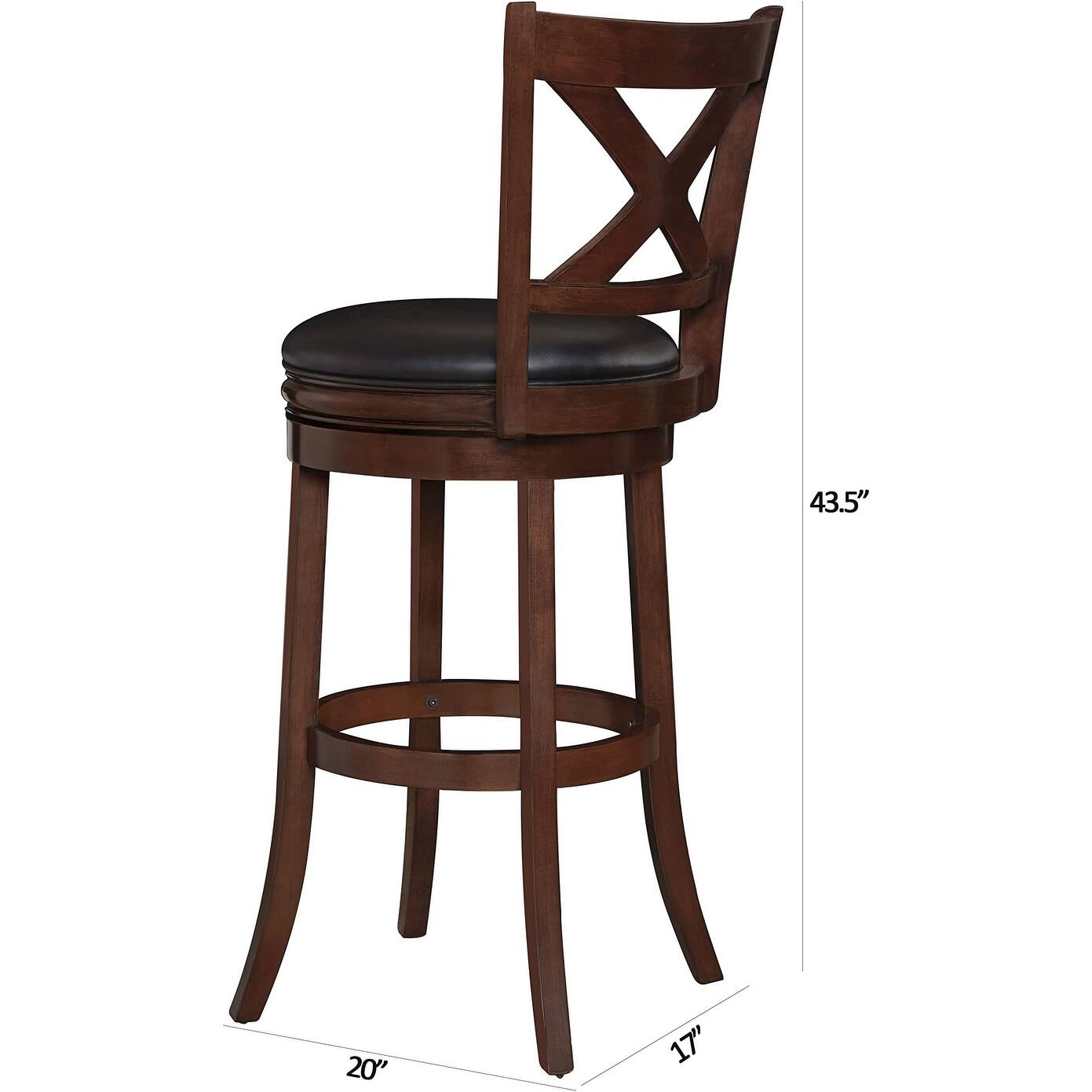 Upholstered Swivel Pub Height Bar Stools Seat Height Kitchen Bed Bath
