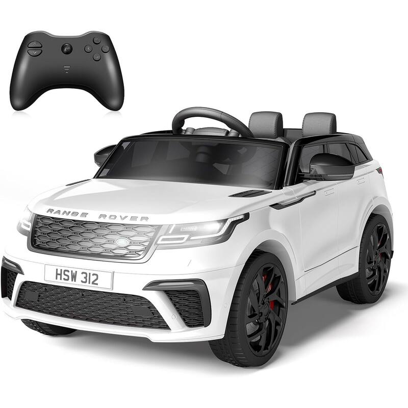 Kids Electric Ride On Toy Car for 4-8 Year Olds with Mp3 Player, Remote Control - White