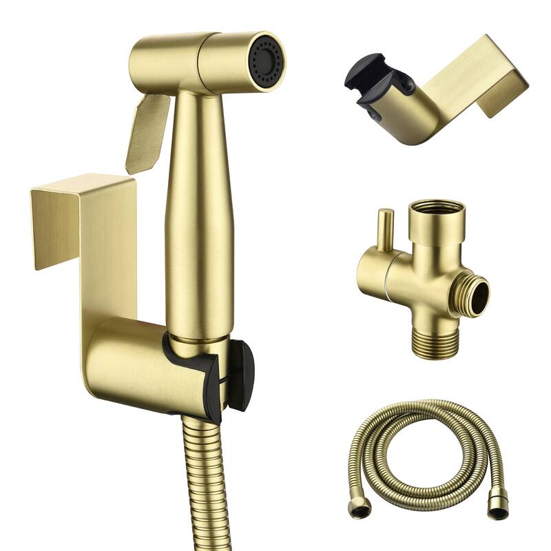 Clihome 1-Handle Bidet Faucet with Sprayer Holder - Gold