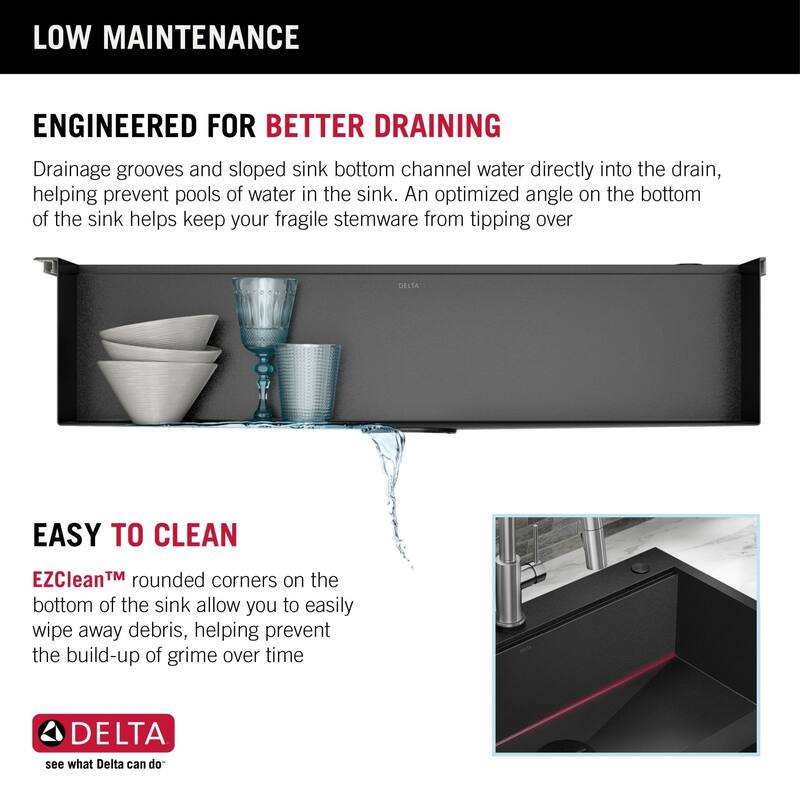 Delta 95D9031-T30S Rivet 30" Workstation Farmhouse Apron Front Kitchen