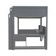 preview thumbnail 11 of 24, Twin/Full Size Gaming Loft Bed with Bulit-in Desk and LED Light, Wooden Loft Bedframe with Storage Shelves, Drawer and USB Ports