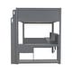preview thumbnail 11 of 24, Wood Twin/Full Size Gaming Loft Bed with Bulit-in Desk and Multi-storage Shelves, Kids Loft Bedframe with LED & Charging Station