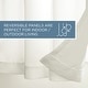 preview thumbnail 85 of 128, ATI Home Indoor/Outdoor Solid Cabana Grommet Top Curtain Panel Pair