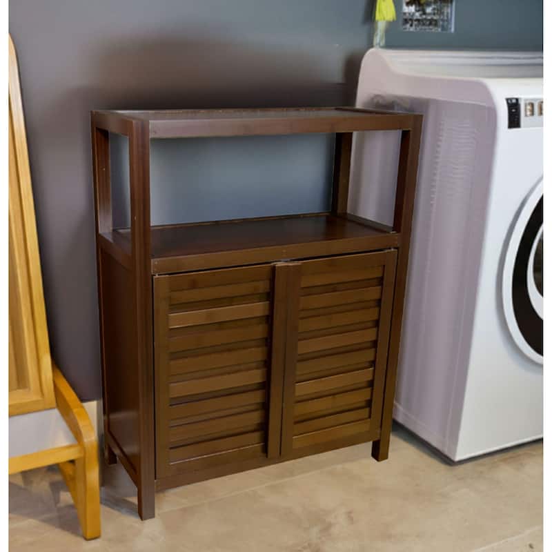 Porch & Den Burning Tree Solid Bamboo 2-door Spa Utility Cabinet