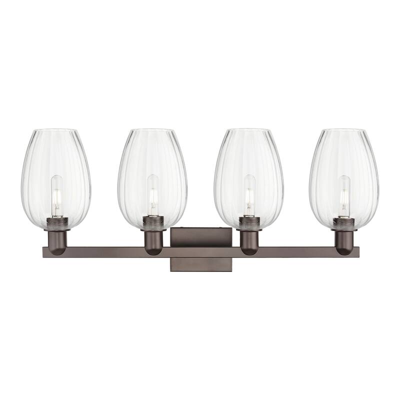 Innovations Lighting Downtown Urban - Preston - 4 Light 36" Flute Shade Bath Vanity Light