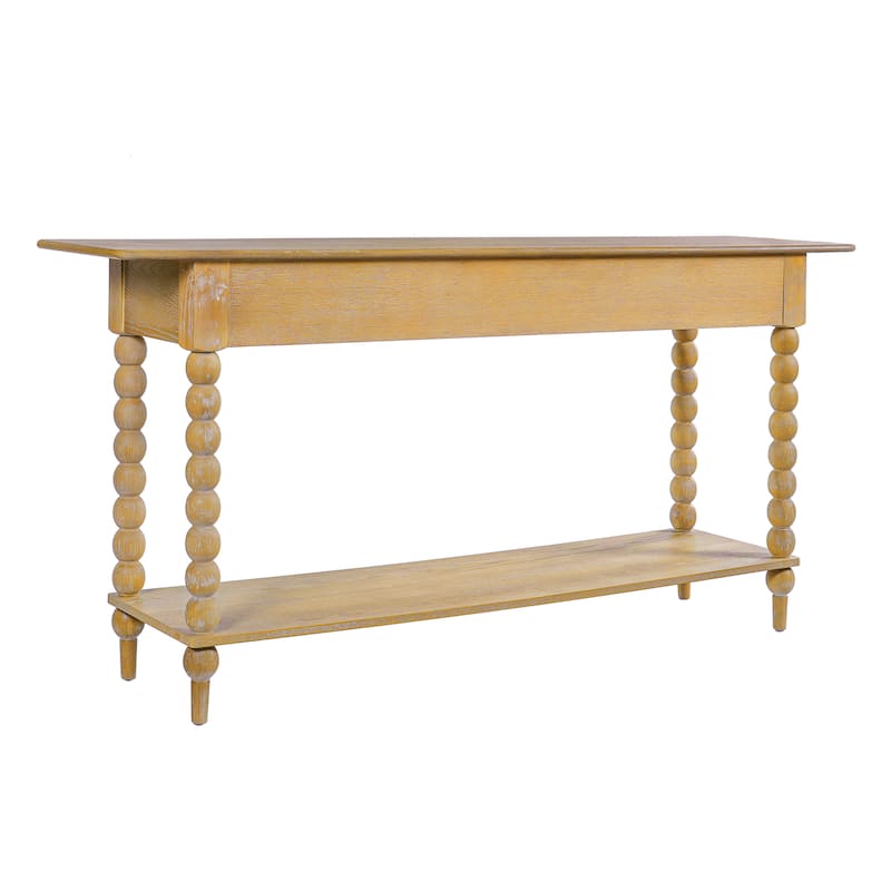 Christopher Knight Home - Duvall Retro Wood Console Table with Artistic Column Details
