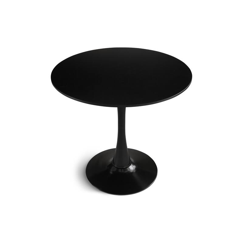 Round Dining table Modern kitchen table 31.5-inch tulip design with pedestal, medieval casual table seating 2 to 4 people