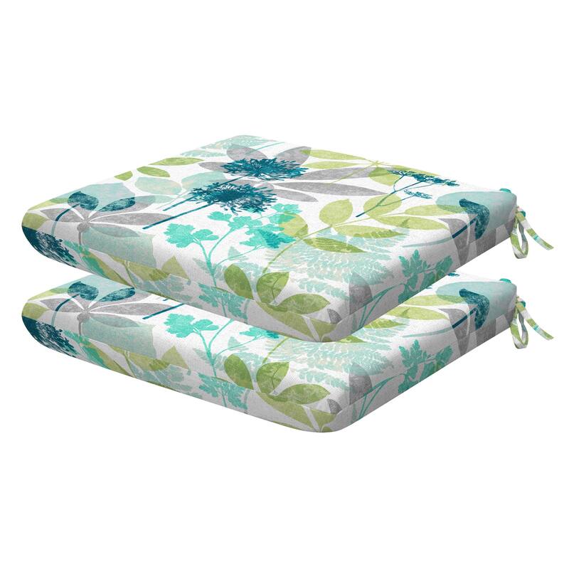 Outdoor Universal Seat Cushion (2-Pack) - 18" wide x 17.5" deep x 2.5" thick