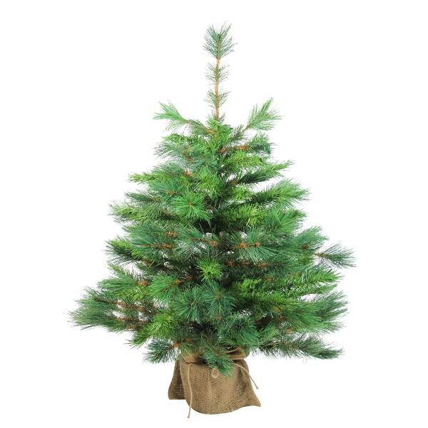 3 Medium Rosemary Spruce Burlap Base Artificial Christmas Tree Unlit 3 Foot Overstock Com Shopping The Best Deals On Christmas Home Decorations 24204622