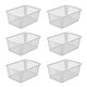 preview thumbnail 14 of 37, YBM Home Large Plastic Storage Basket for Organizing White - 6 Piece