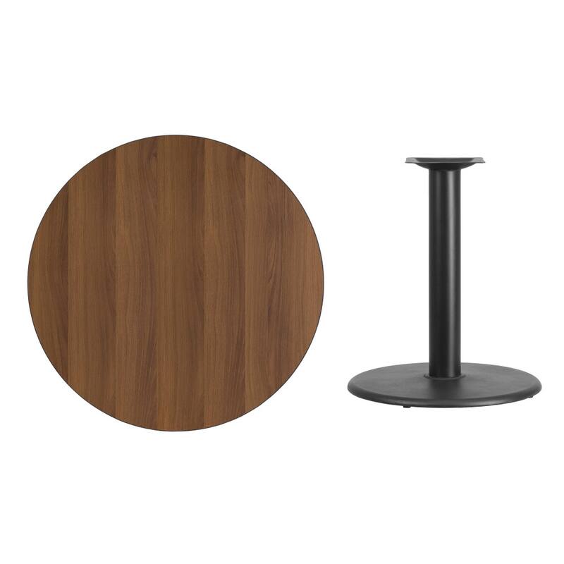 36'' Round Laminate Table Top with 24'' Round Table Height Base - 36"W x 36"D x 31.125"H - 36"W x 36"D x 31.125"H