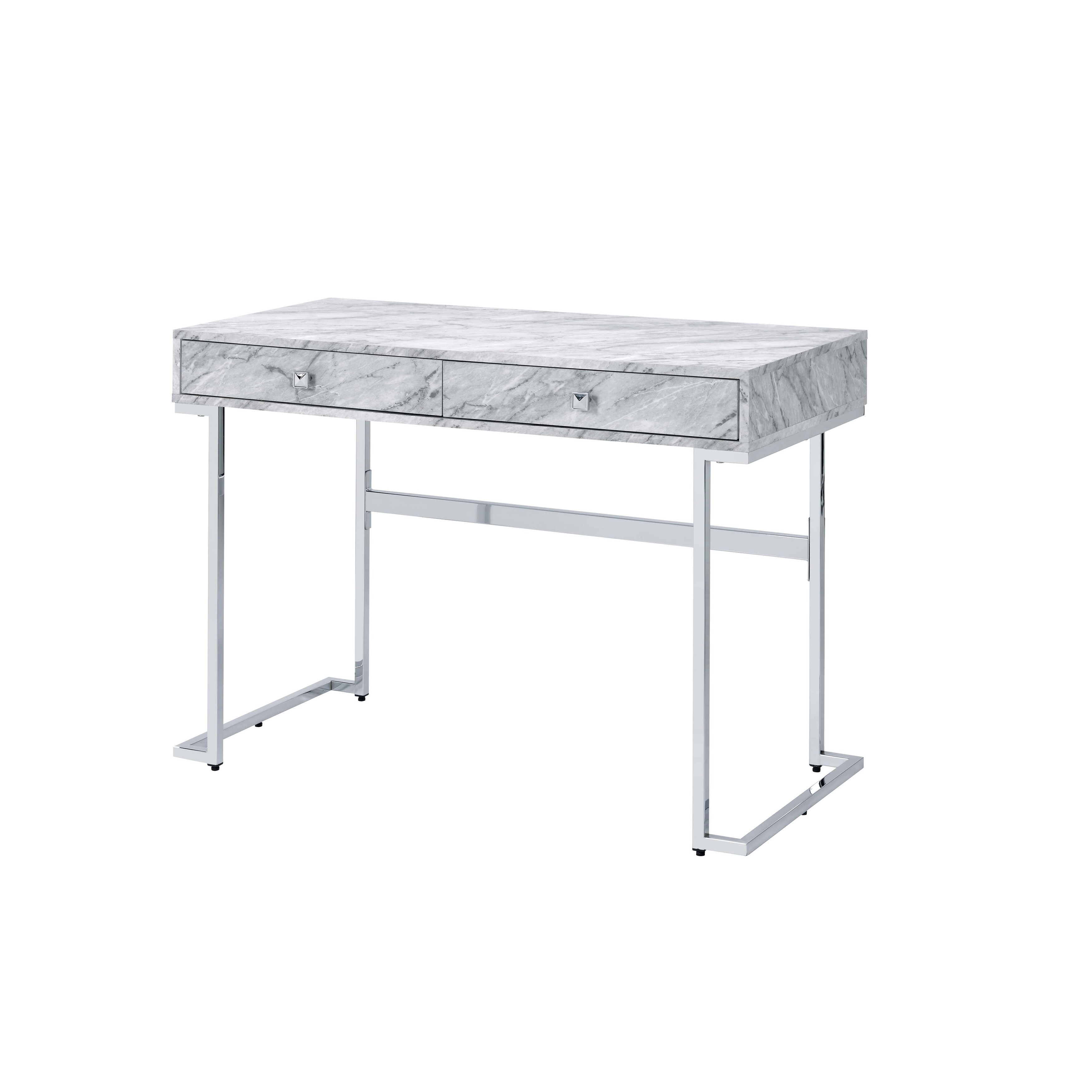 White marble top hotsell desk with drawers