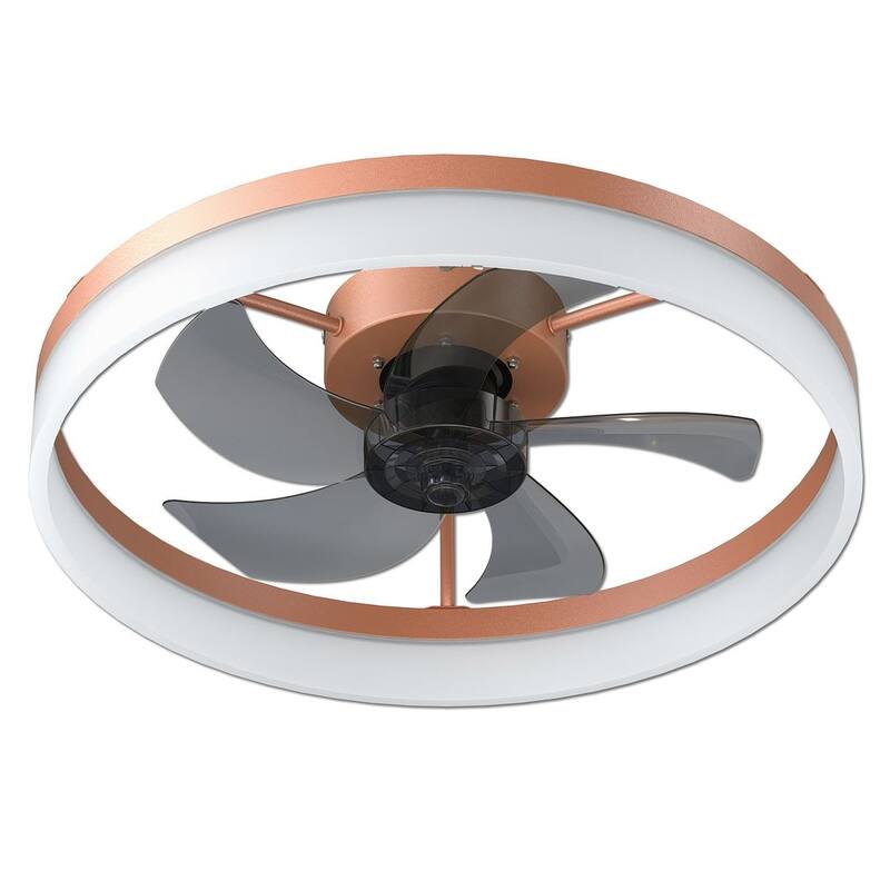 20'' Remote Control Ceiling Fan with Dimmable LED - Rose Gold