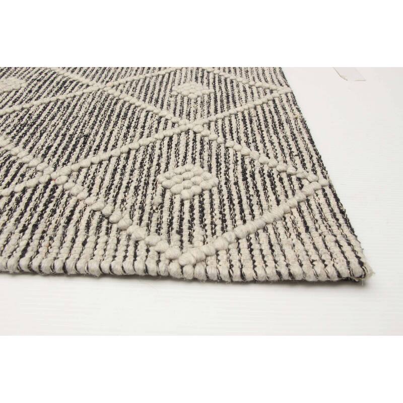 ECARPETGALLERY Braid weave Sienna Khaki Wool Rug - 4'11 x 8'4