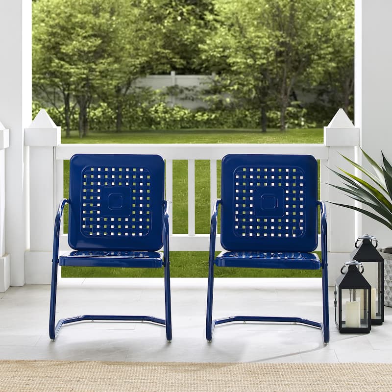 Crosley Bates 2Pc Outdoor Metal Chair Set - 22"x22"x35"