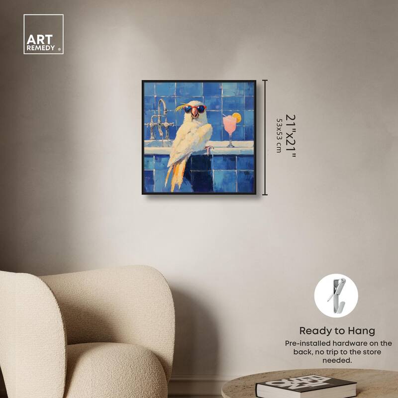 Relaxing Bird Canvas by Art Remedy