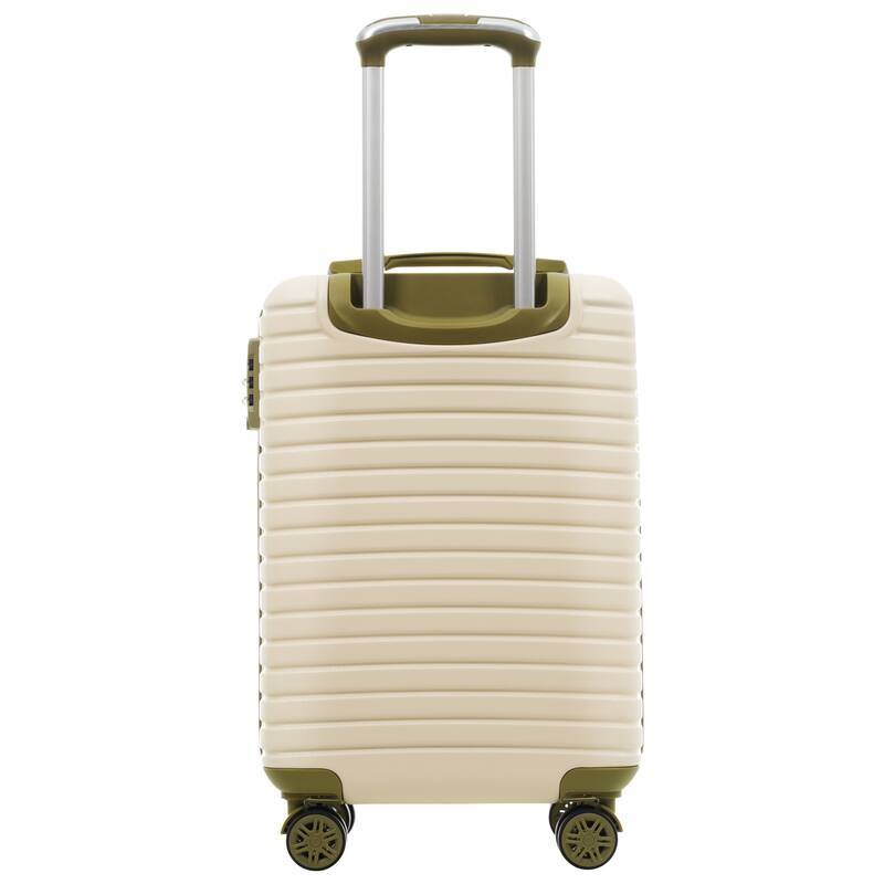 3 Piece Carry on Luggage Set, ABS Hardshell Lightweight Durable Suitcase with Wheels and Duffel Bag & Toiletry Bag, for Travel