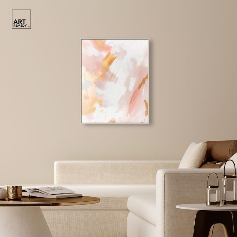 Rose Gold Veil III Canvas by Art Remedy