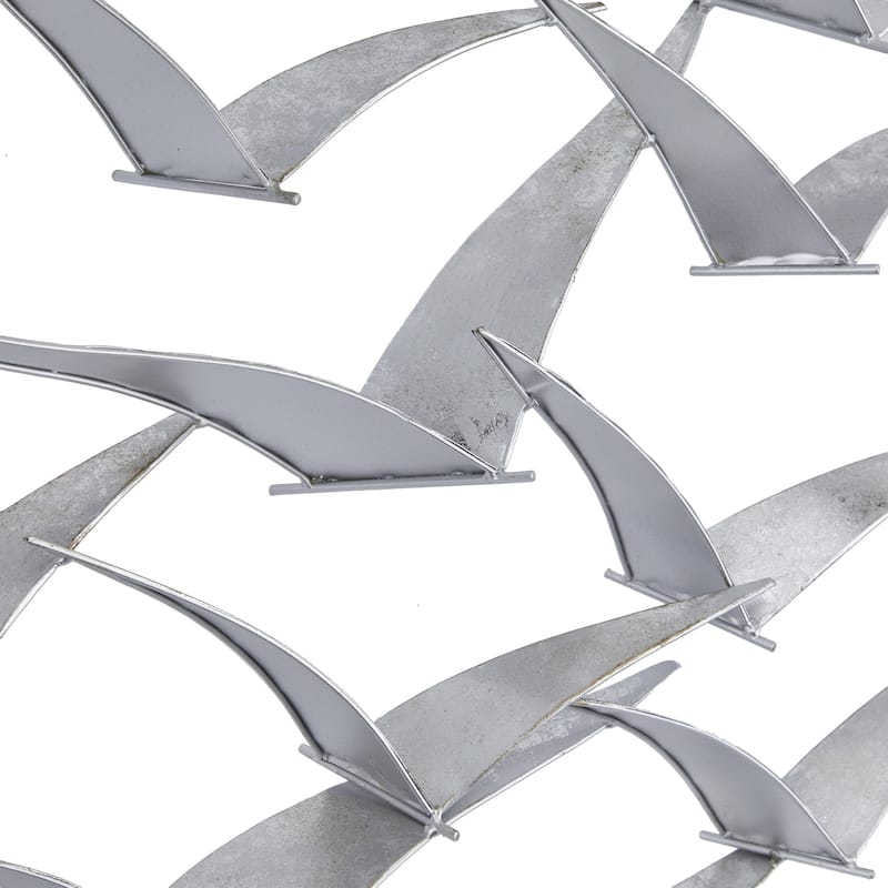 Metal Bird Sleek Flying Home Wall Decor - Gold, Black, Brown, Blue, Silver - Roche River Decor