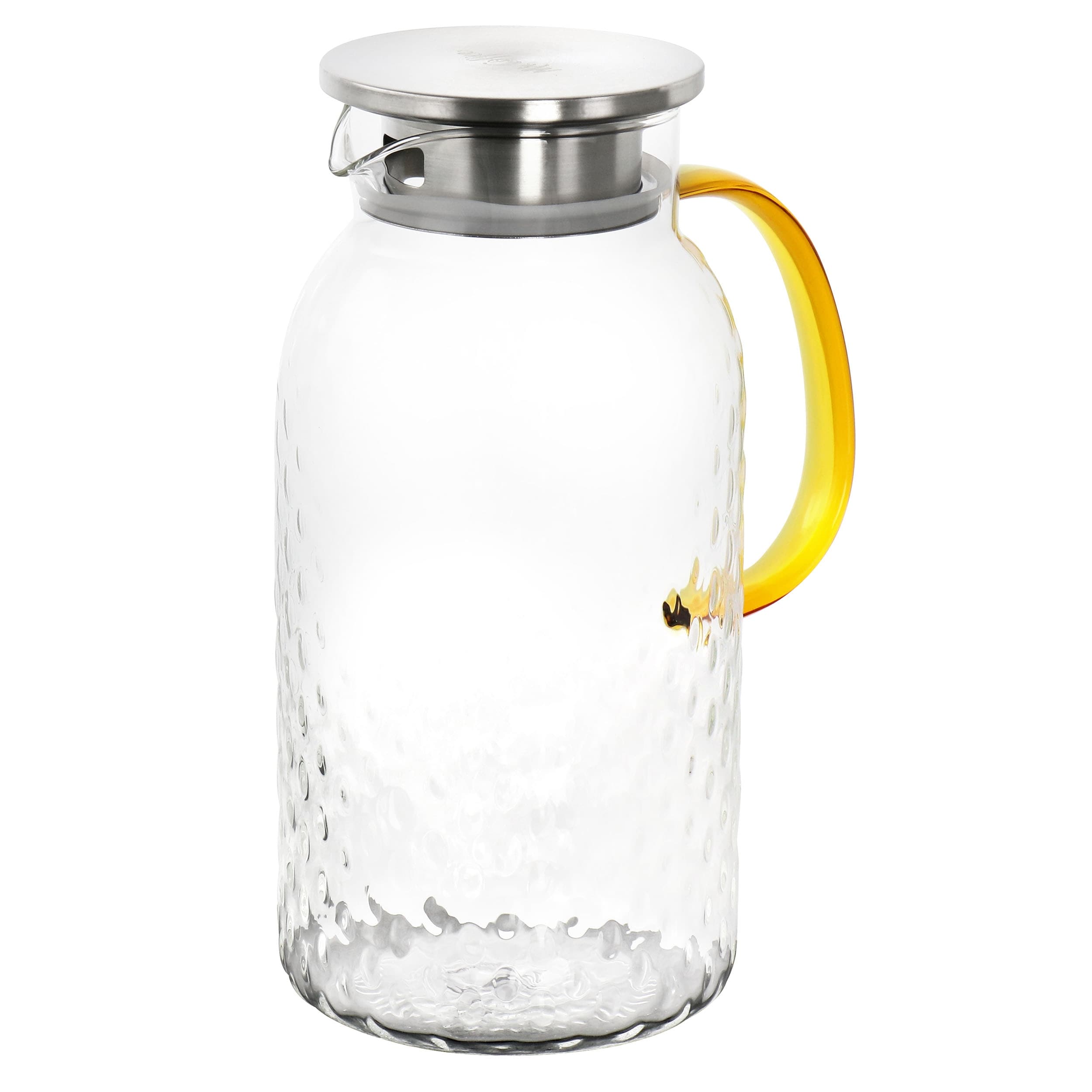 Hand Mouth Glass Pitcher with Lid and Spout Glass Water Carafe Pot - China  Glassware and Pot price