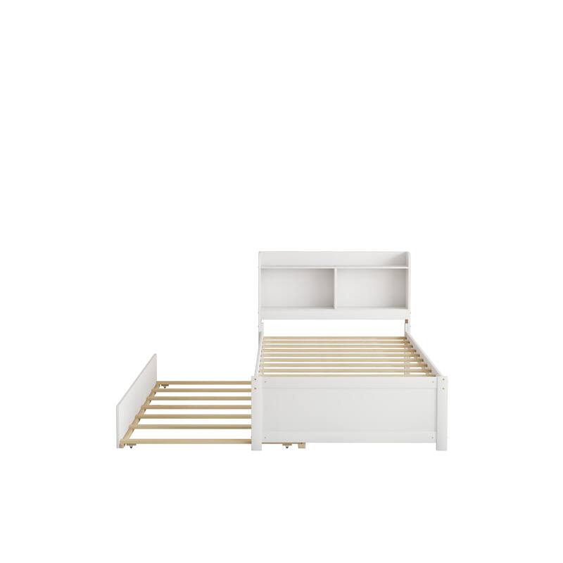 Bed with Trundle,Bookcase