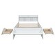 preview thumbnail 6 of 55, Solid Wood Platform Bed Frame Imitate Bridge Design Drawers