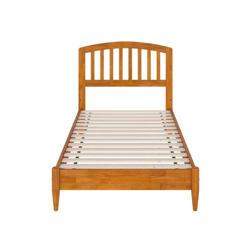 Twin Wood Platform Bed - Low Profile Solid Wood Bed Frame - Renaissance Style Bed