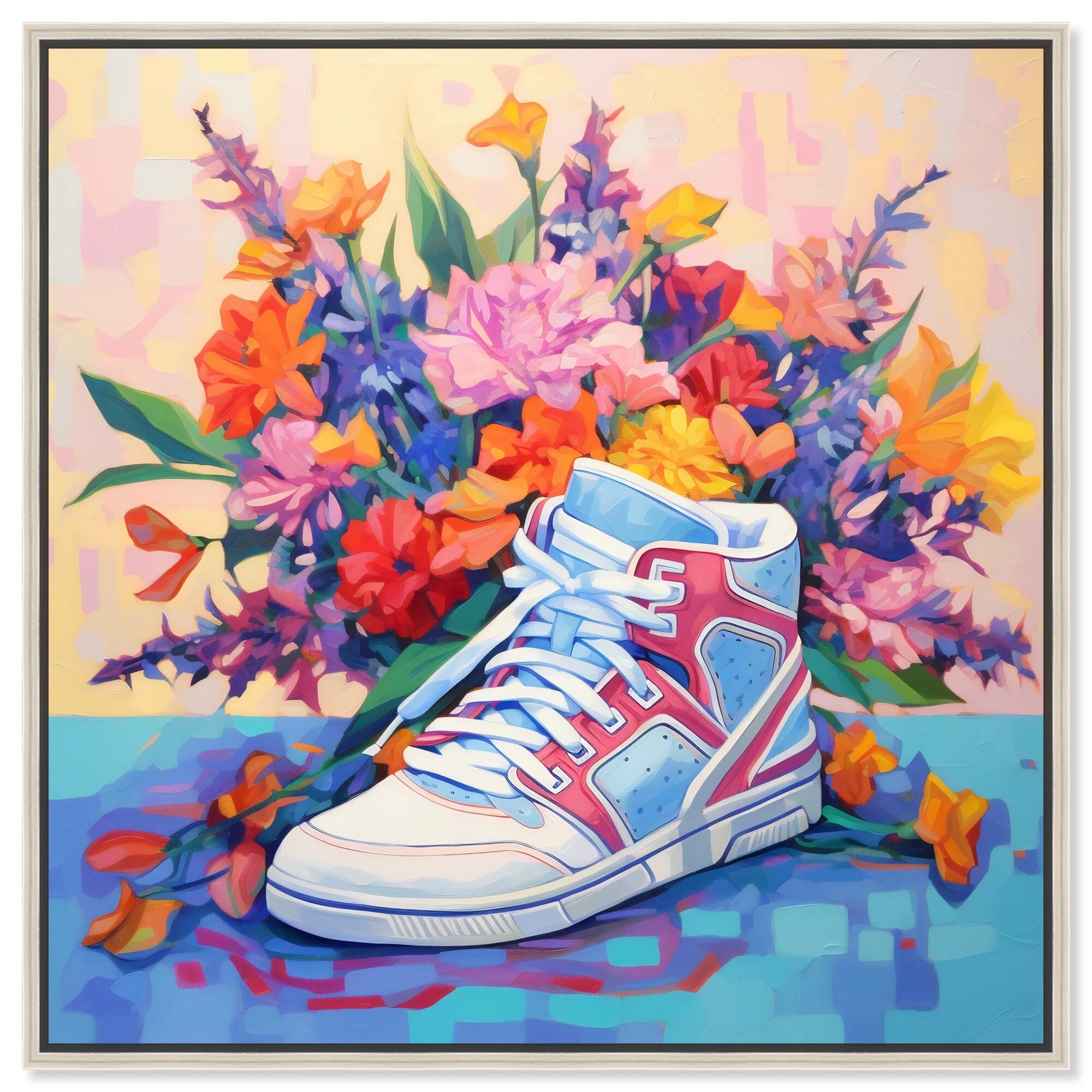 Colorful Sneaker Bouquet II Canvas by Art Remedy