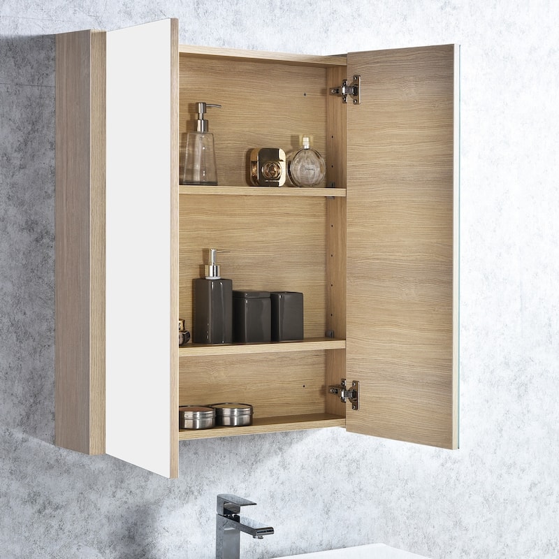 Solid Wood Bathroom Vanity with Mirror Medicine Cabinet