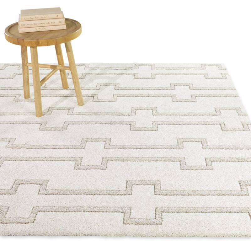 Iverson Transitional Striped Area Rug - 5'3" x 7' - Cream - Rectangle