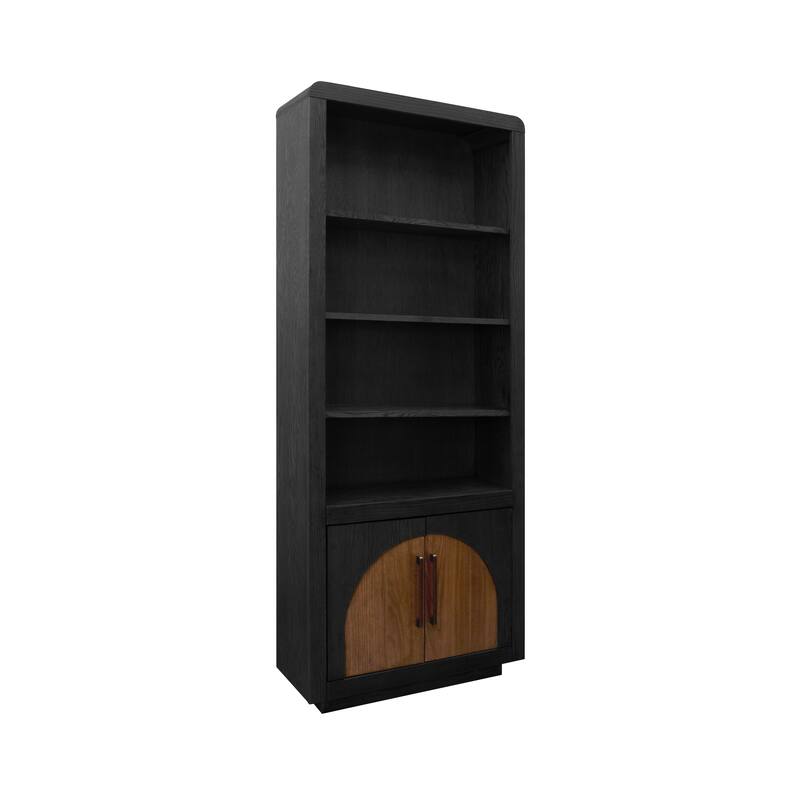Bridgevine Home 78 inch High Bookcase Pier, No Assembly Required, Two-Tone Finish