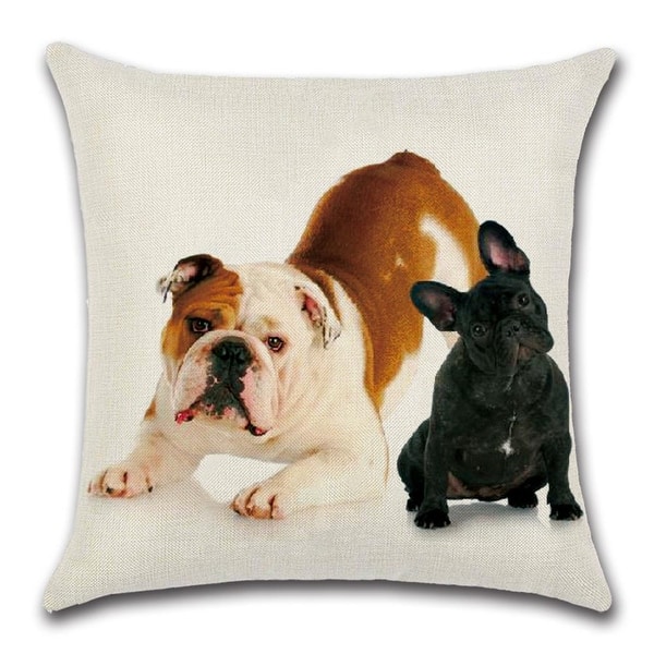 Cute Black And White French Bulldog Decorative Throw Pillow Cover 18 X 18 On Sale Overstock 31456220