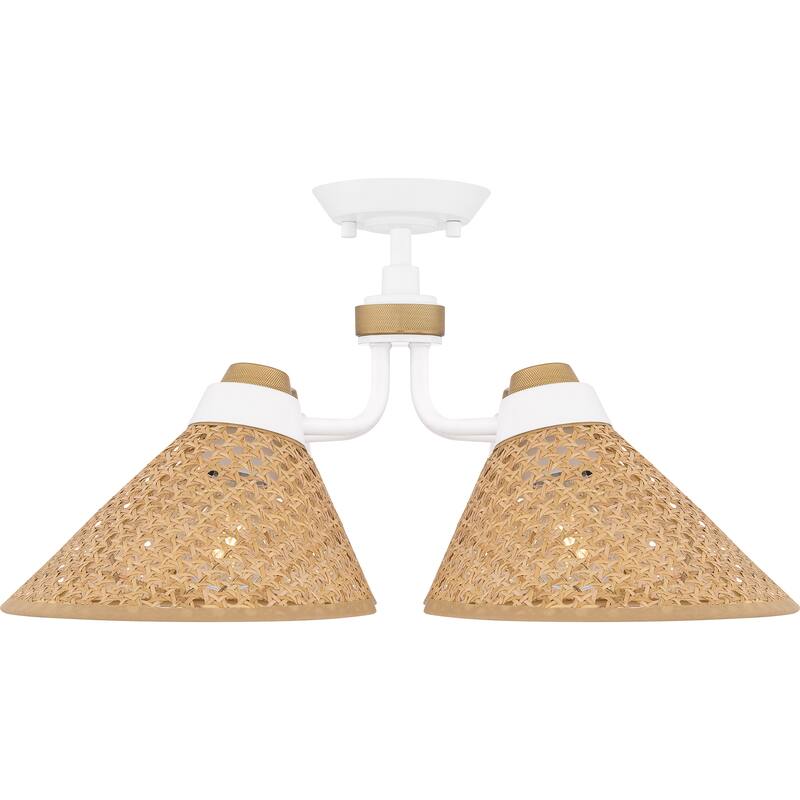 Graft 4-Light Matte White Semi-Flush Mount Light