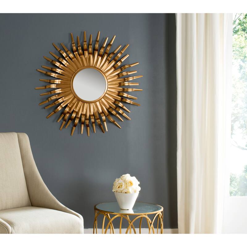 SAFAVIEH Handmade Magan Art Gold Sunburst 36-inch Decorative Mirror - 36" x 36" x 1.5" - 37Wx2Dx37H
