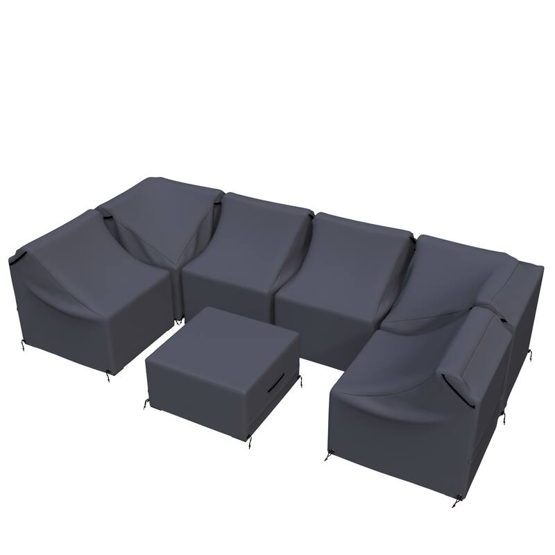 Forever Patio Outdoor Patio Furniture Cover Set ( Set of 7 ) - 28 x 29 x 29