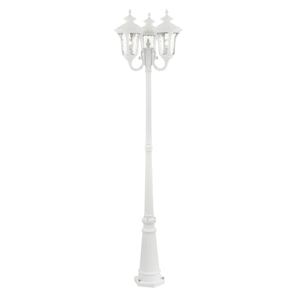 Livex Lighting Oxford 3 Light 87" Tall Outdoor Multi Head Post Light