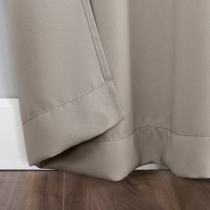 Sun Zero Hayden Energy Saving Blackout Rod Pocket Curtain Panel, Single Panel