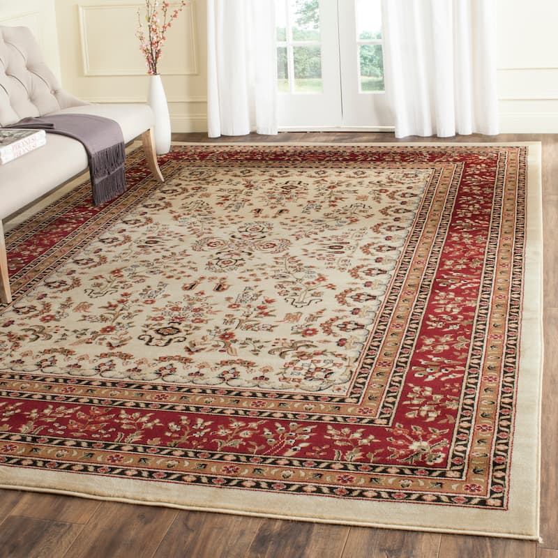 SAFAVIEH Lyndhurst Kuralay Traditional Oriental Rug - 8' x 11' - Ivory/Red - Rectangle