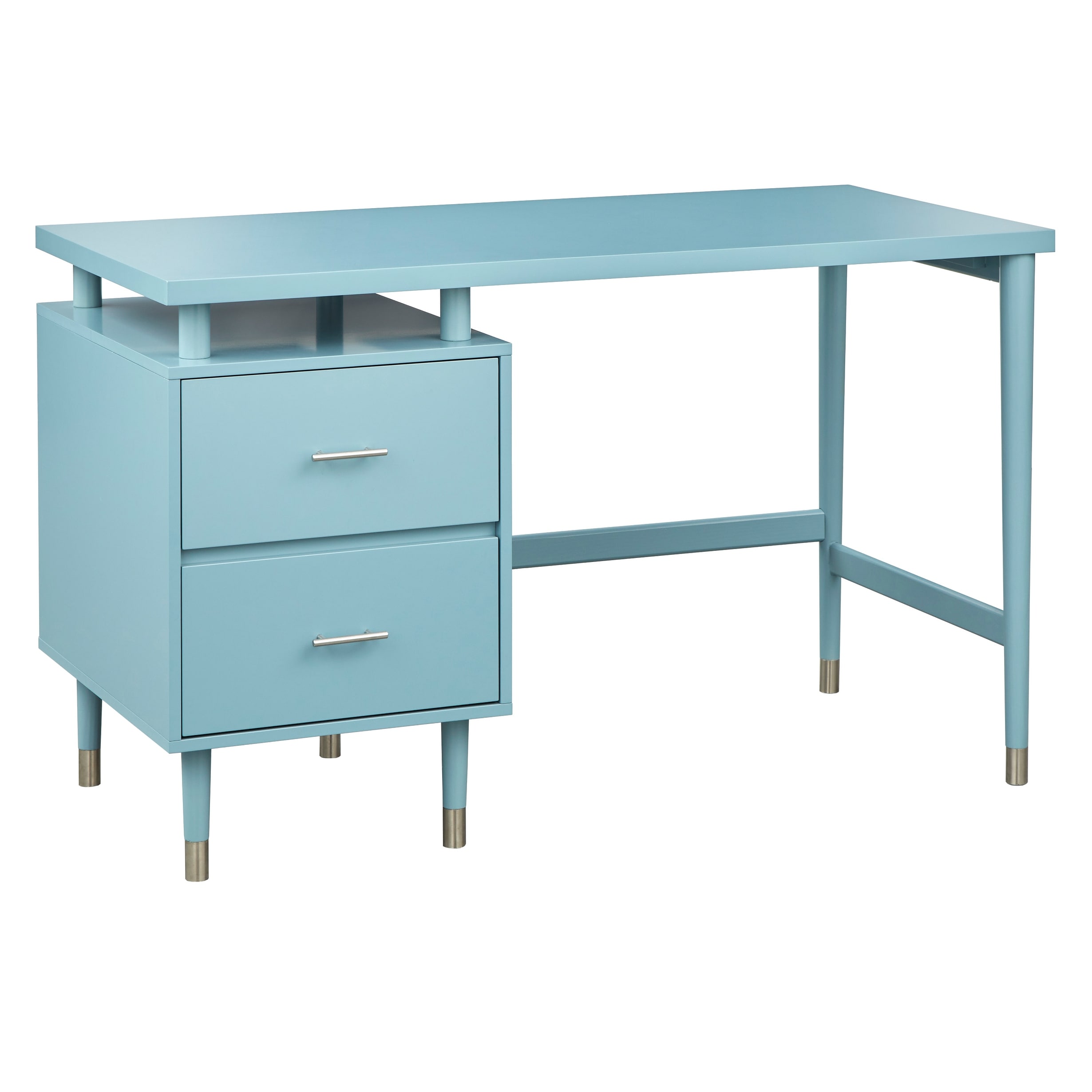 Simple Living Margo 2 drawer Mid Century Modern Desk On Sale