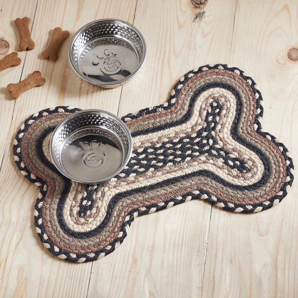Sawyer Mill Charcoal Creme Indoor/Outdoor Small Bone Rug 11.5x17.5 - 3'6"