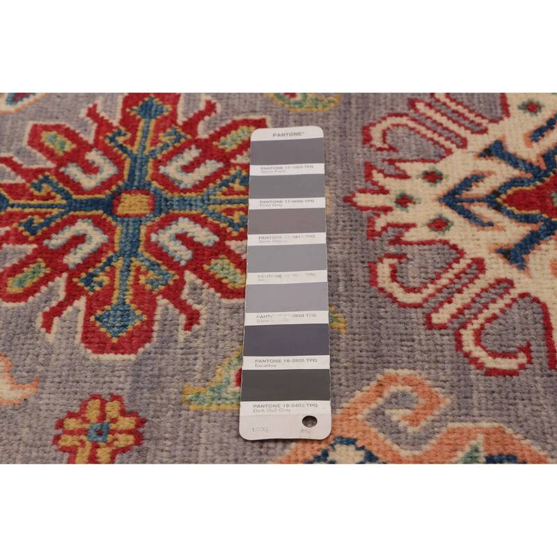 ECARPETGALLERY Hand-knotted Uzbek Ghazni Grey Wool Rug - 2'8 x 9'10