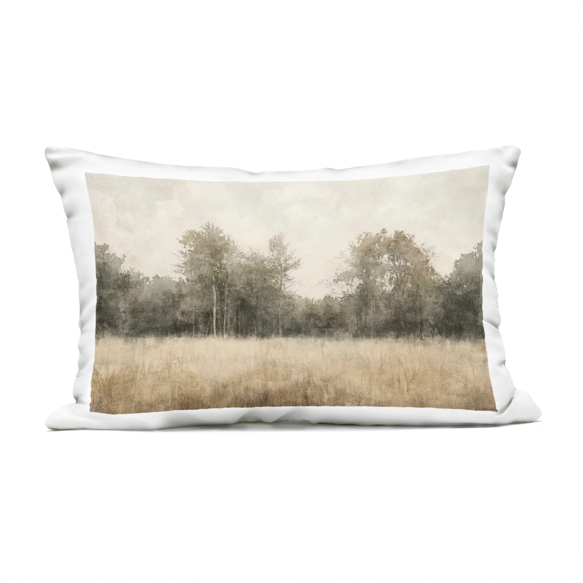 Stupell Neutral Watercolor Woodland Printed Outdoor Throw Pillow Design by Mona Grace