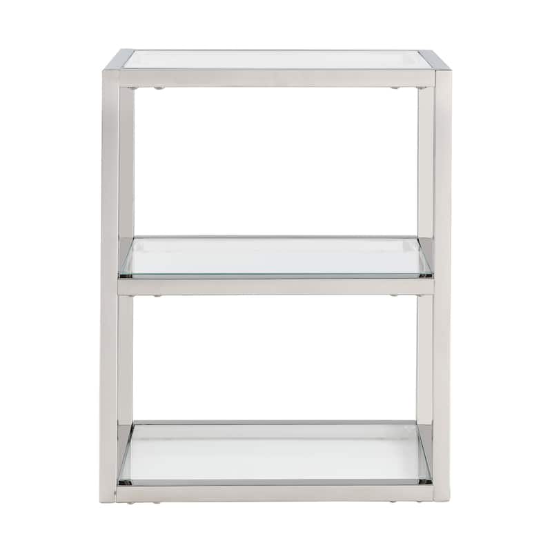 Pierre 16"X20"X10" Wall-Mounted Linen Cabinet In Chrome - 15.7" x 9.8" 19.7"