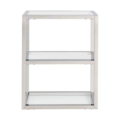 Pierre 16"X20"X10" Wall-Mounted Linen Cabinet In Chrome - 15.7" x 9.8" 19.7"