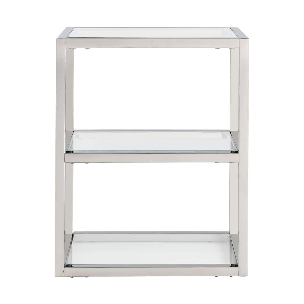 Pierre 16"X20"X10" Wall-Mounted Linen Cabinet In Chrome - 15.7" x 9.8" 19.7"